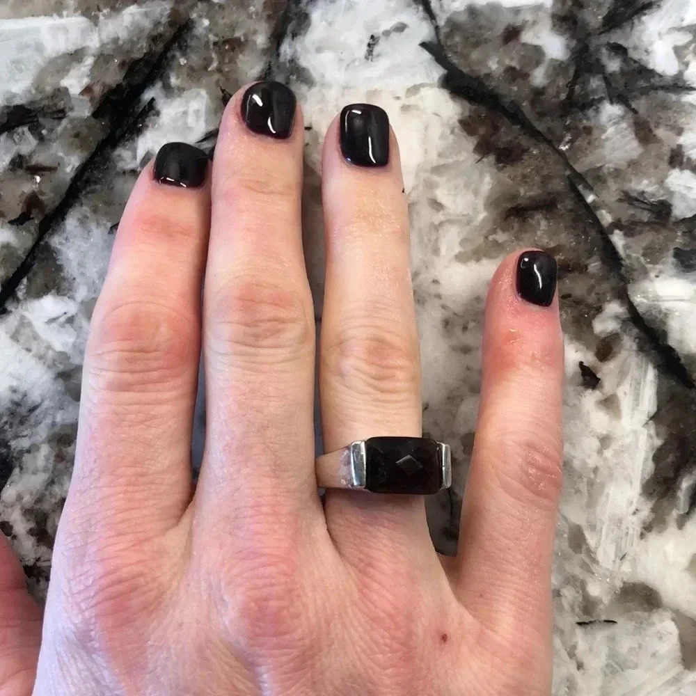 Premier Design Silver Ring with Smokey Quartz‎